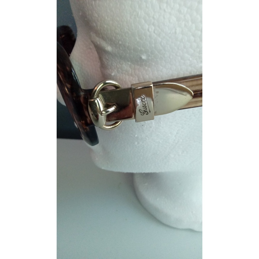 Gucci Sunglasses Brown Oval Frames Designer Eyewear Fashion‎ Shades - Picture 3 of 16
